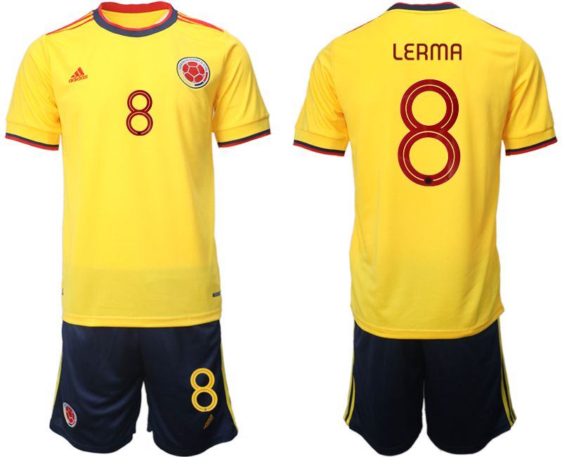 Cheap Men 2022 World Cup National Team Colombia home yellow 8 Soccer Jersey